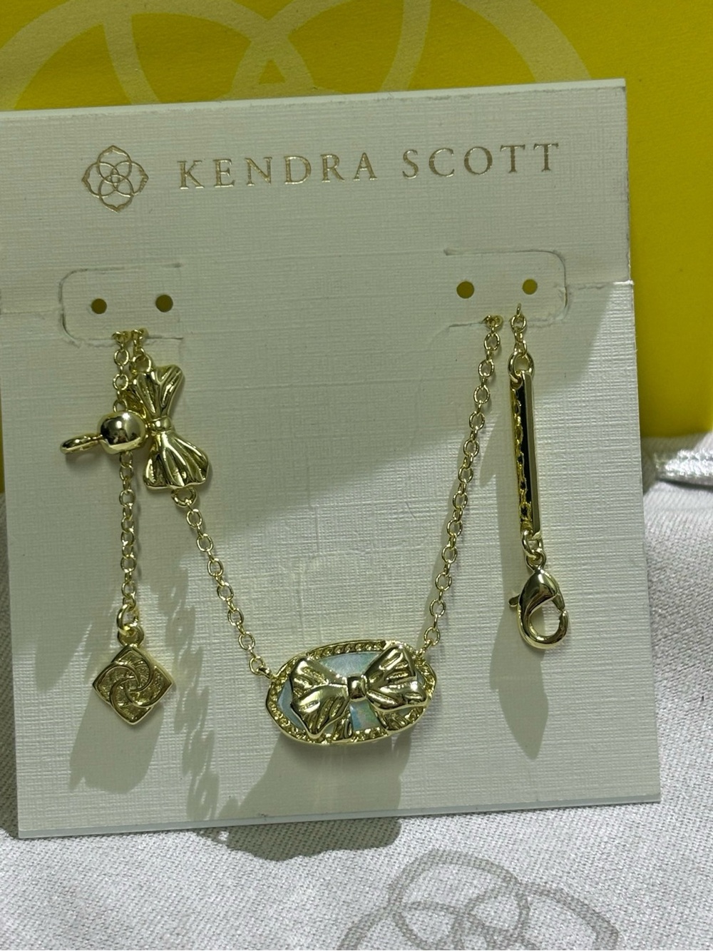 Kendra Scott Gold Bow Pendant Necklace